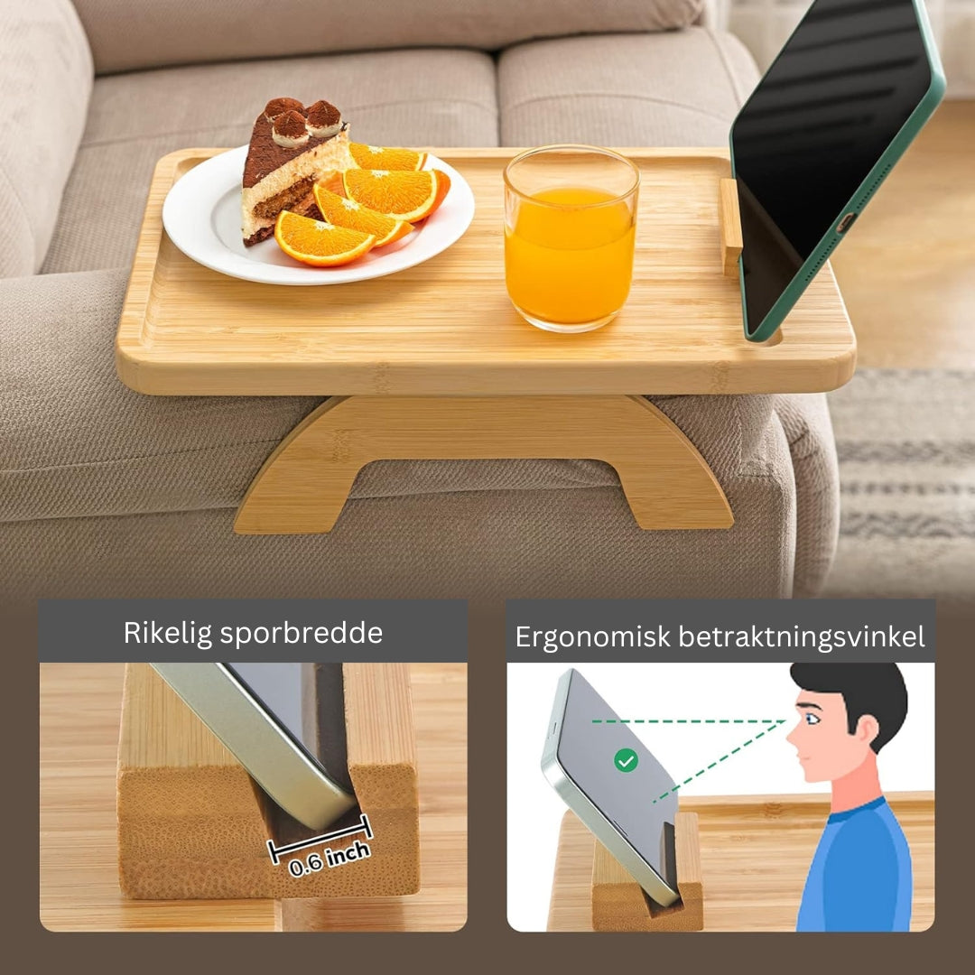 PORTRAY™ - Sofa Armrest Clip-On Tray with Phone Holder