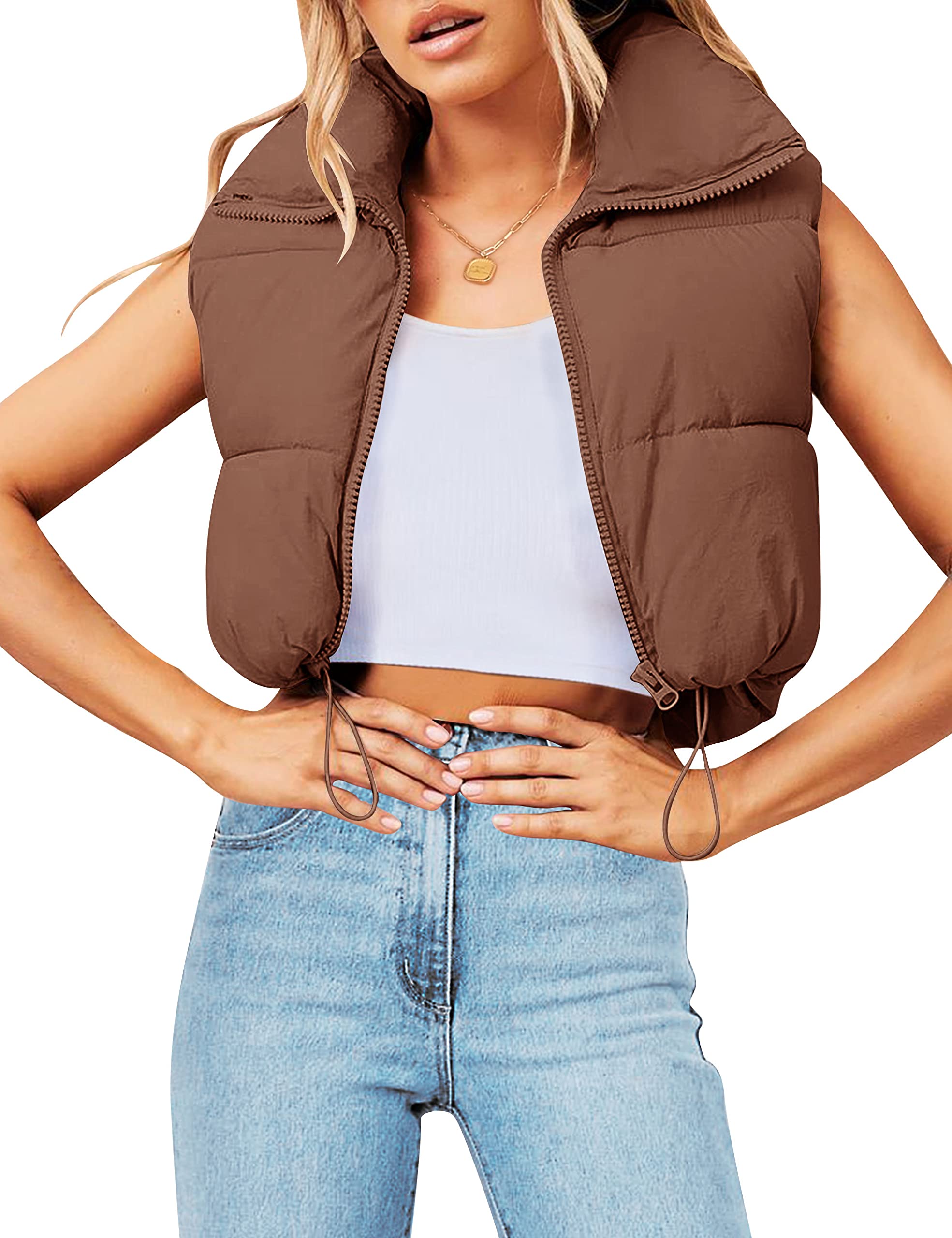 Vestie™ - Cropped Puffer Sleeveless Vest