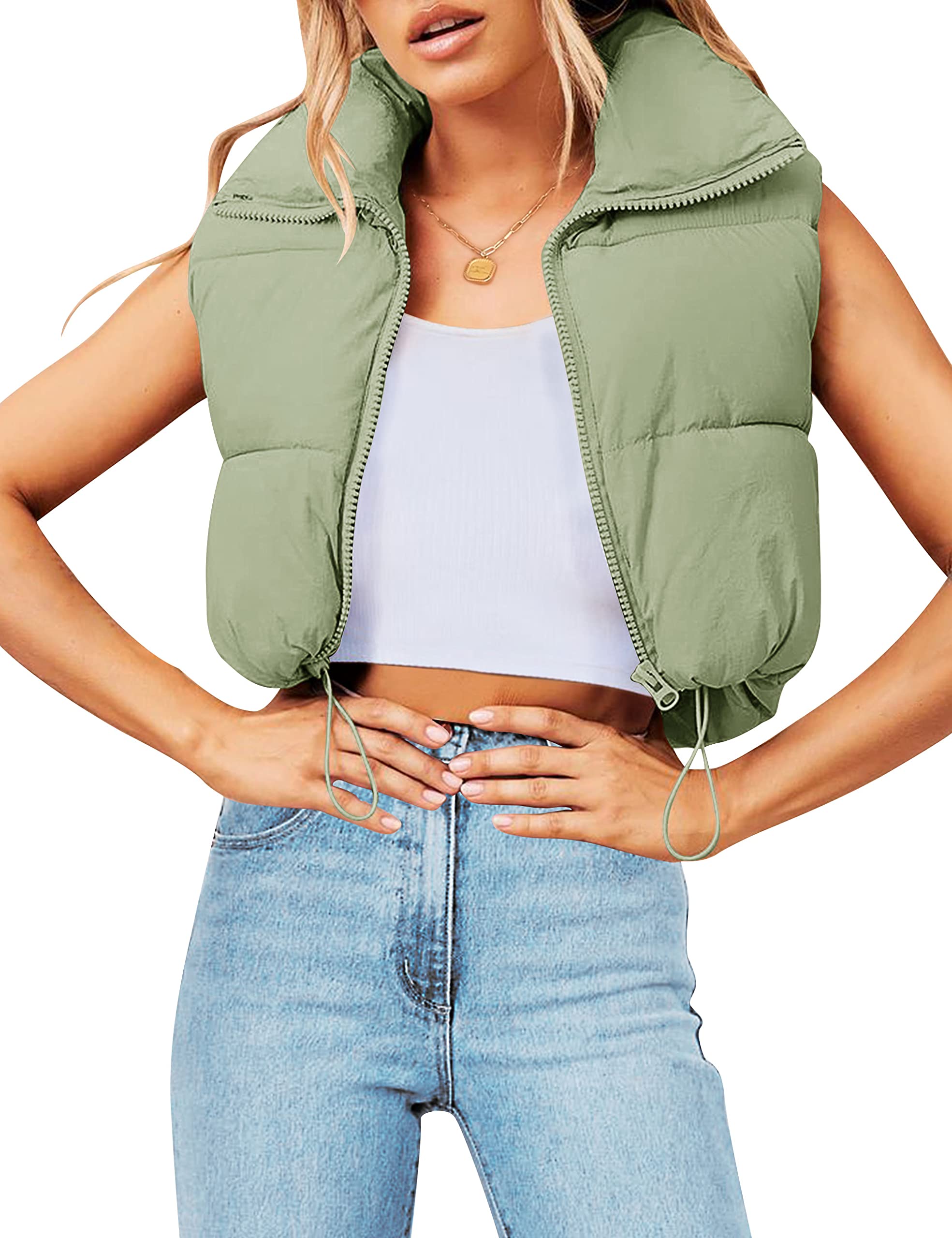 Vestie™ - Cropped Puffer Sleeveless Vest